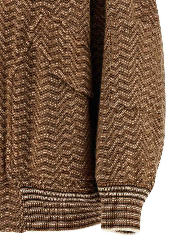 Giubbotto bomber con motivo Chevron shop online: MISSONI