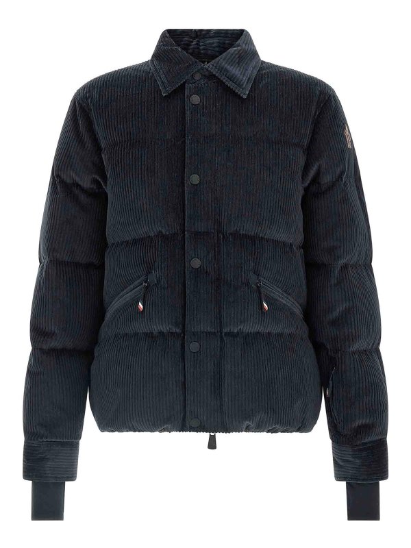 MONCLER: ダウン・ハイテクジャケット - ダウンジャケット - ブルー