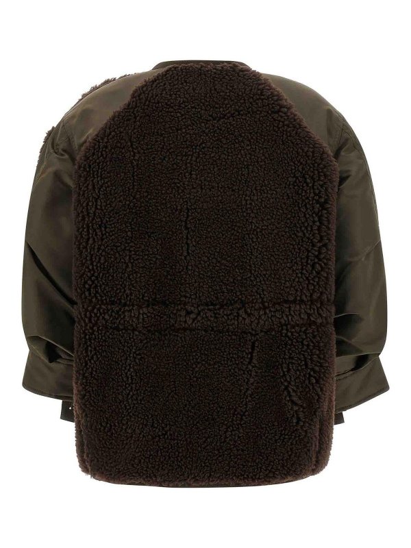 Sacai: bombers online - Shearling Bomber Jacket