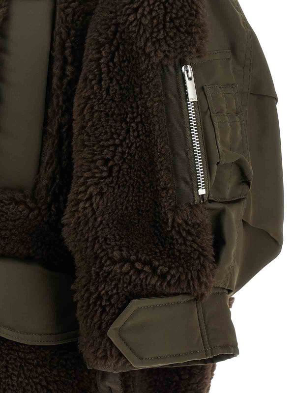 Shearling Bomber Jacket shop online: Sacai