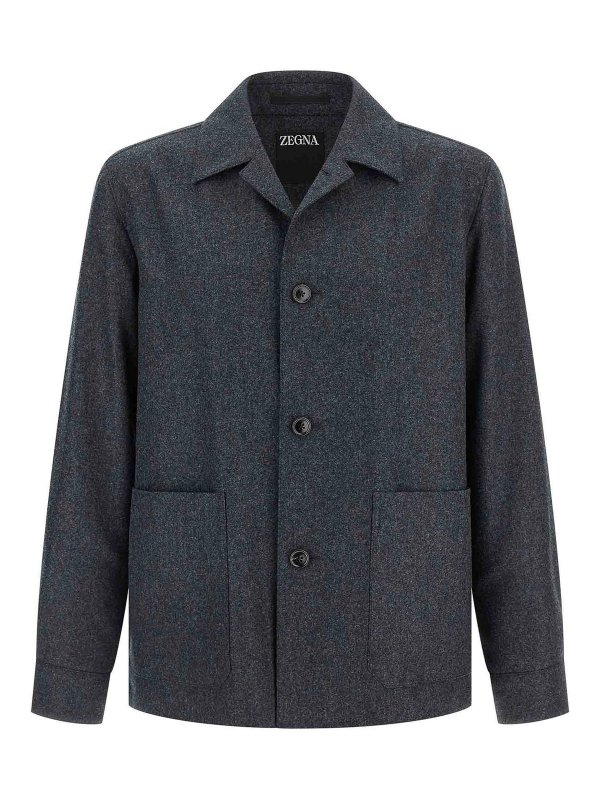 ZEGNA: Chemises - Chemise - Gris