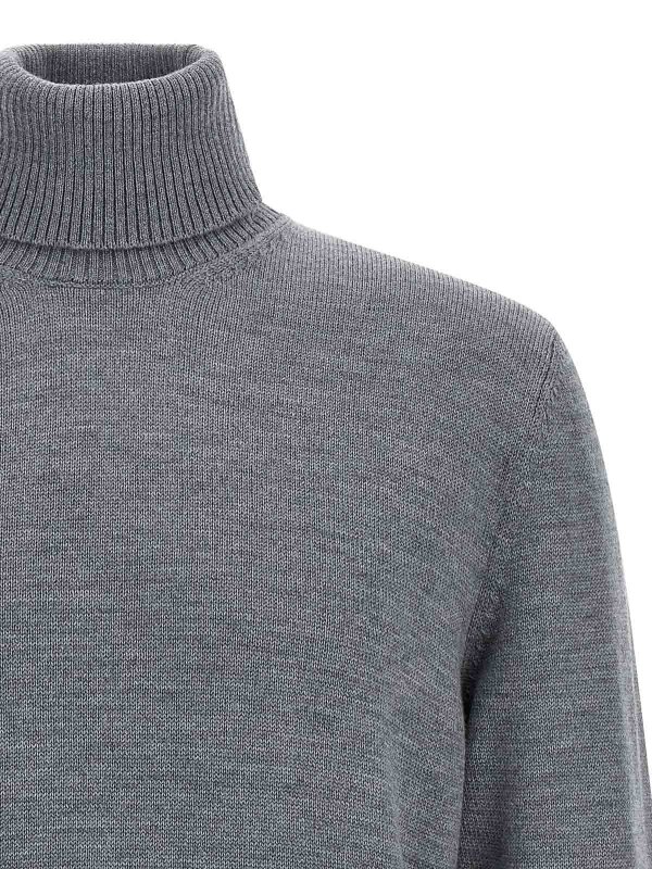 The Best Shops BALLANTYNE: Strickpullover mit Rundhalsausschnitt - Rundhalspullover - Grau