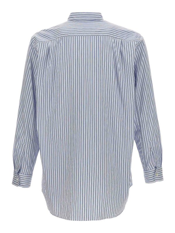Comme des Garçons Play: shirts online - Logo Patch Striped Shirt