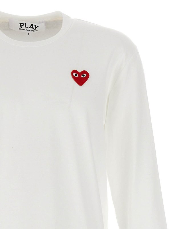 The Best Shops Comme des Garçons Play: T-shirts - T-Shirt - Weiß