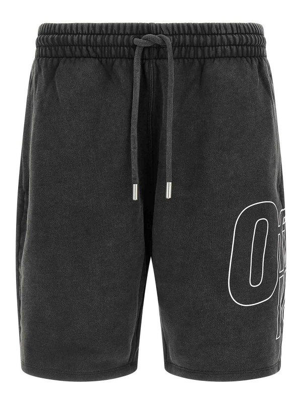 OFF-WHITE: Trousers Shorts - Outline Arrow Skate Bermuda Shorts