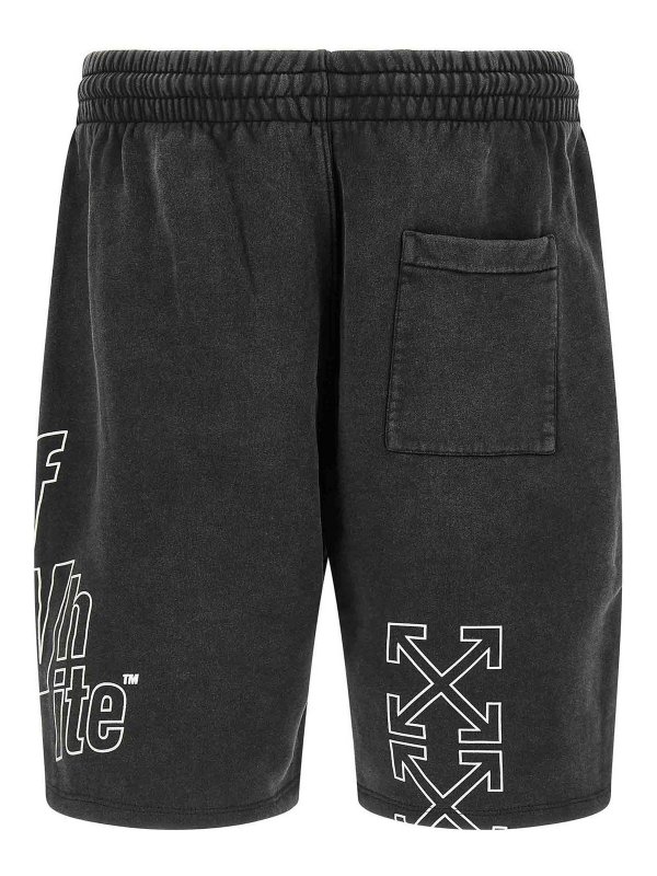 OFF-WHITE: Trousers Shorts online - Outline Arrow Skate Bermuda Shorts