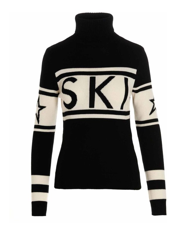 PERFECT MOMENT: Strickpullover mit Rundhalsausschnitt - Rundhalspullover - Weiß