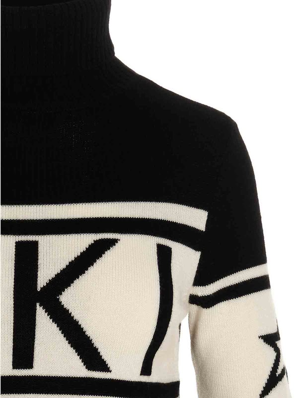 The Best Shops PERFECT MOMENT: Strickpullover mit Rundhalsausschnitt - Rundhalspullover - Weiß