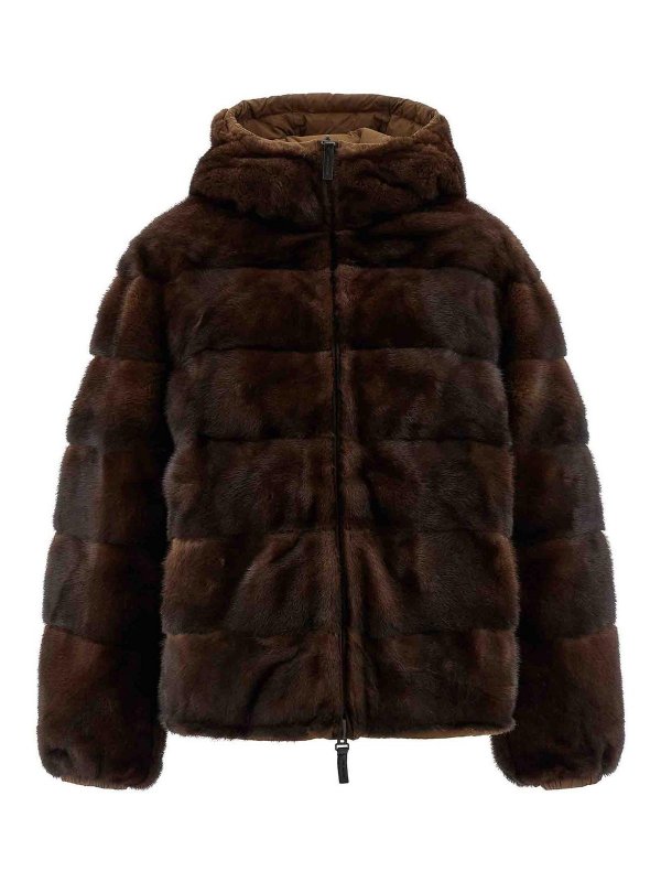 YVES SALOMON: Fur & Shearling Coats - Reversible Fur