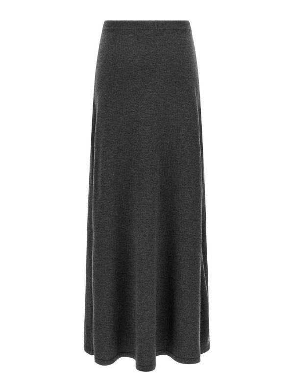 BALENCIAGA: flared jeans online - Maxi Wool Skirt