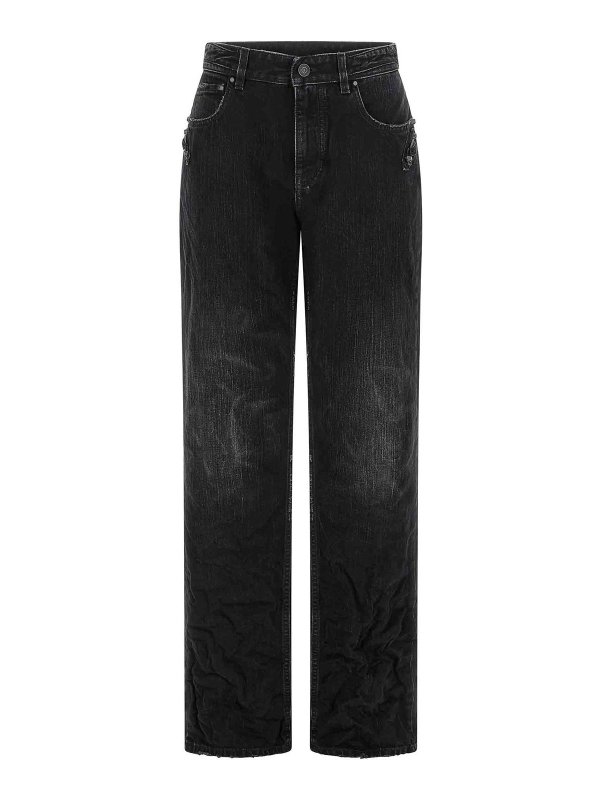 BALENCIAGA: Jeans Rectos - Vaqueros Rectos - Negro
