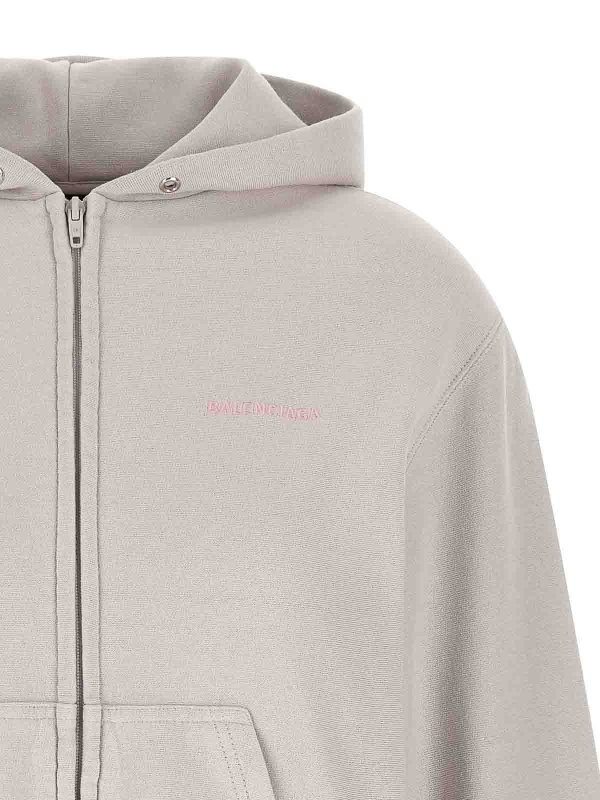 The Best Shops BALENCIAGA: Sweatshirts & Sweaters - Logo Embroidery Hoodie