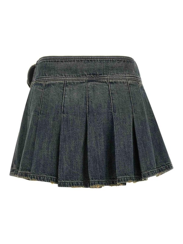 BALENCIAGA: flared jeans online - Buckle Pleated Skirt