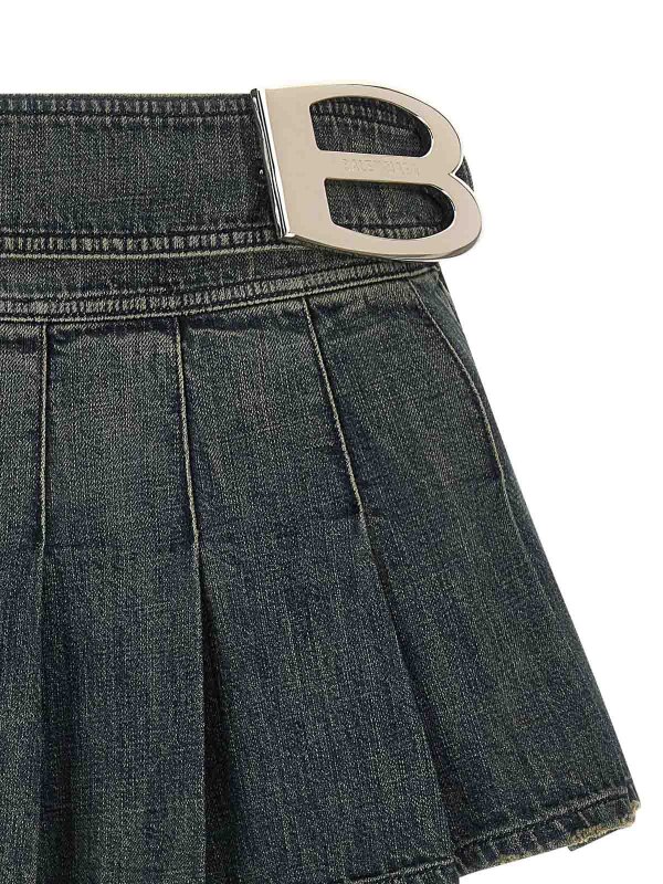 The Best Shops BALENCIAGA: flared jeans - Buckle Pleated Skirt