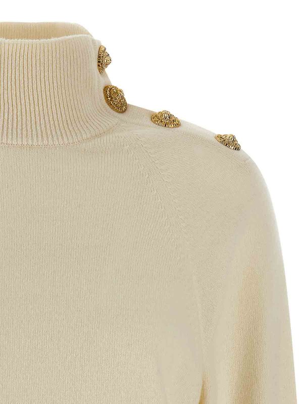 The Best Shops Balmain: Rollkragenpullover  und Polo-Ausschnitt - Rollkragenpullover - Beige