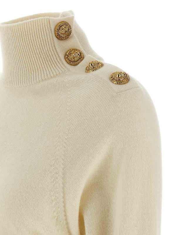Rollkragenpullover - Beige shop online: Balmain