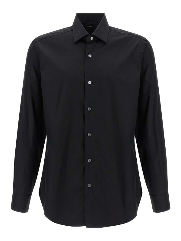 BARBA: shirts - Stretch Cotton Shirt