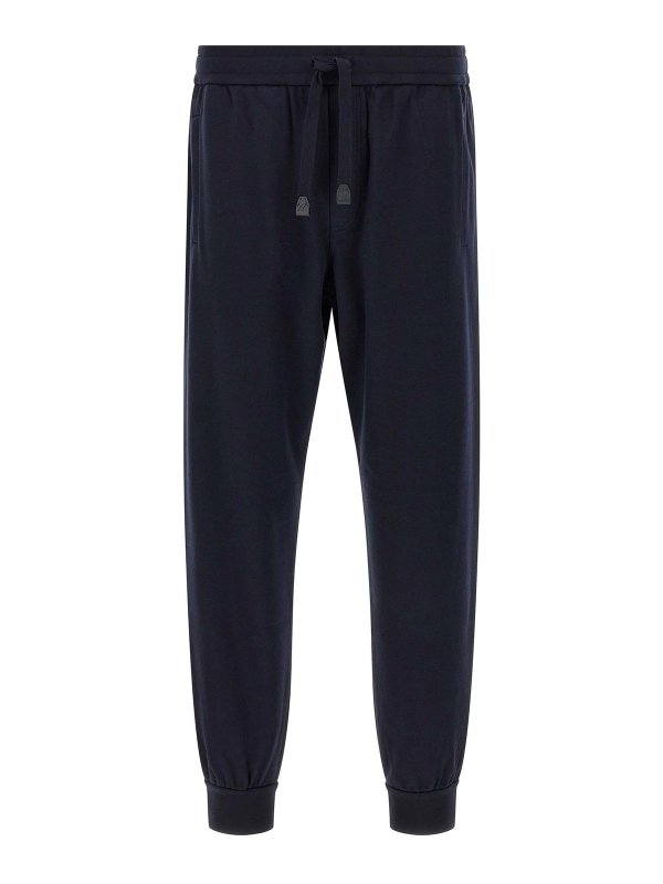 BRIONI: tracksuit bottoms - Cotton And Cashmere Joggers