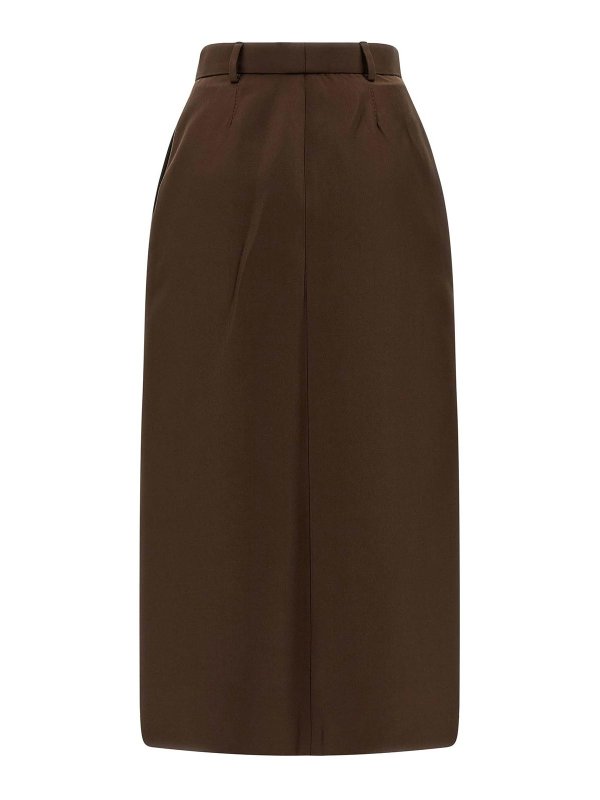 BRIONI: ニーレングススカート＆ミディ丈 online - 膝丈/ミディスカート - ブラウン