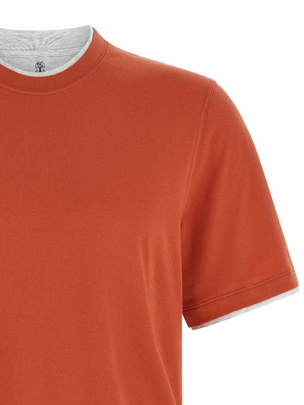 The Best Shops BRUNELLO CUCINELLI: t-shirts - Double Layer T-Shirt