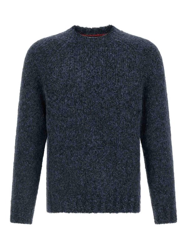 BRUNELLO CUCINELLI: Pull col rond - Pull Col Rond - Bleu