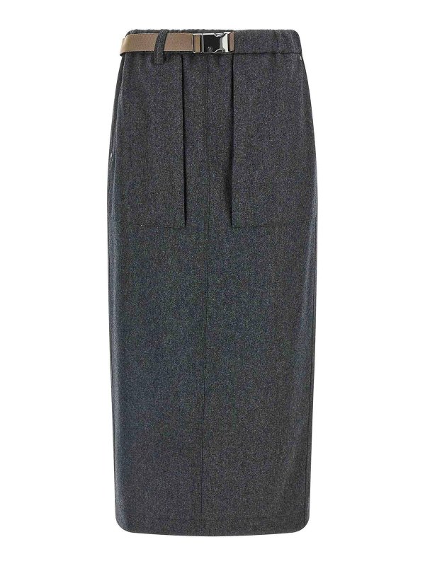 BRUNELLO CUCINELLI: Knee length skirts & Midi - Fresh Wool Skirt