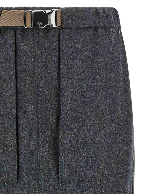 The Best Shops BRUNELLO CUCINELLI: Knee length skirts & Midi - Fresh Wool Skirt