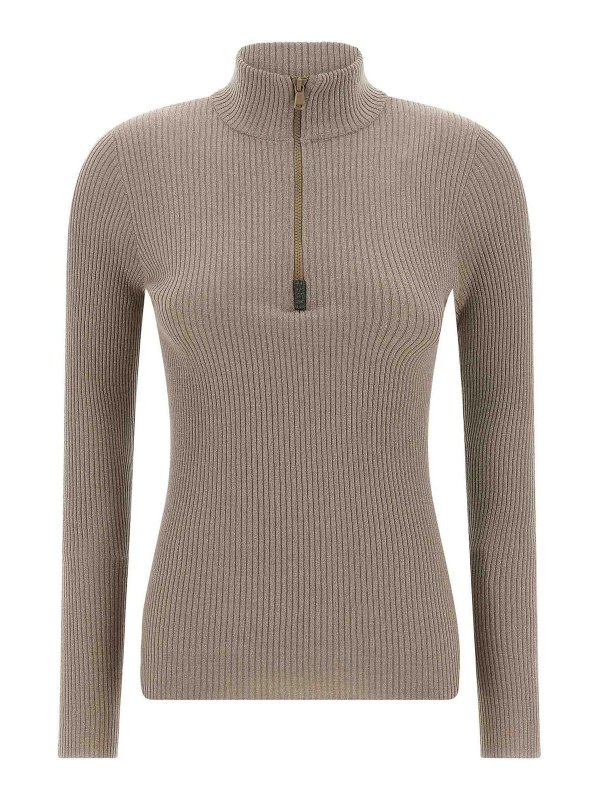BRUNELLO CUCINELLI: Rollkragenpullover  und Polo-Ausschnitt - Rollkragenpullover - Beige