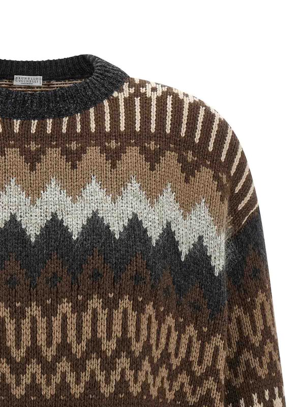 The Best Shops BRUNELLO CUCINELLI: crew necks - Sequin And Cashmere Sweater