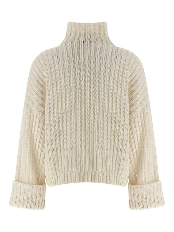 BRUNELLO CUCINELLI: Suéteres con cuello pico online - Suéter Cuello Redondo - Blanco