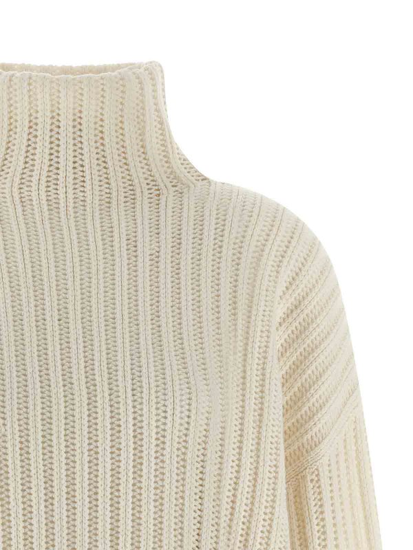 The Best Shops BRUNELLO CUCINELLI: Suéteres con cuello pico - Suéter Cuello Redondo - Blanco