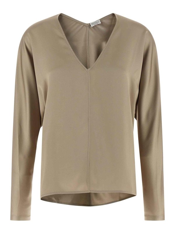 BRUNELLO CUCINELLI: Blusas - Blusa - Beis
