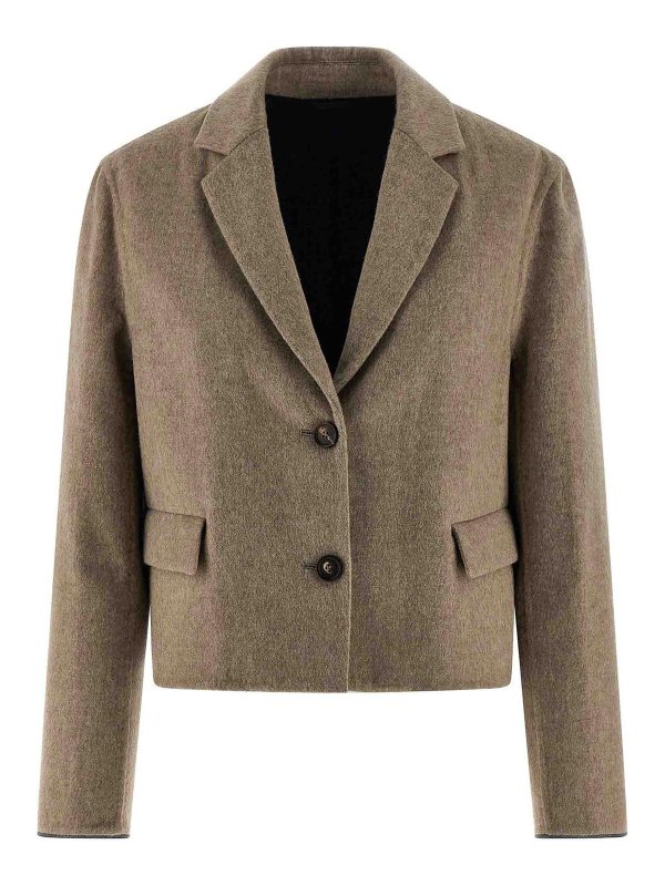 BRUNELLO CUCINELLI: Vestes de costume - Blazer - Beige