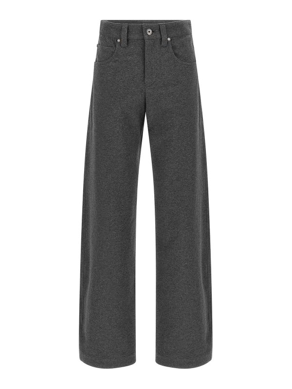 BRUNELLO CUCINELLI: Pantalons casual - Pantalons Décontractés - Gris
