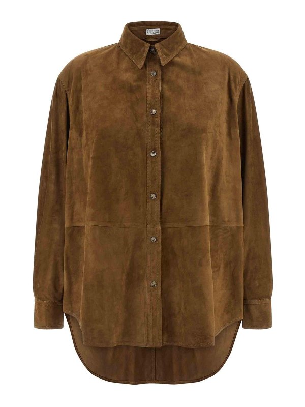 BRUNELLO CUCINELLI: Hemden - Hemd - Braun