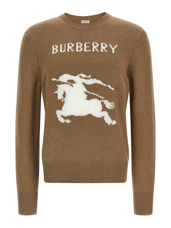 BURBERRY: Suéteres con cuello pico - Suéter Cuello Redondo - Beis