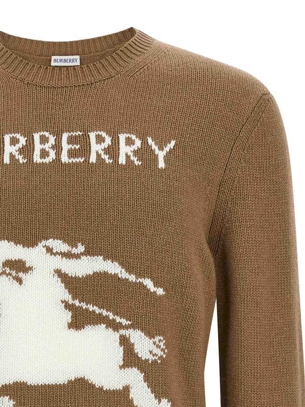The Best Shops BURBERRY: Suéteres con cuello pico - Suéter Cuello Redondo - Beis