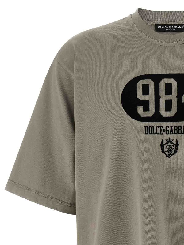 The Best Shops DOLCE & GABBANA: t-shirts - Flocked Print T-Shirt