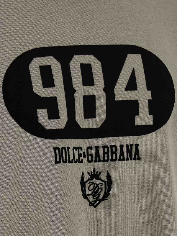 Flocked Print T-Shirt shop online: DOLCE & GABBANA