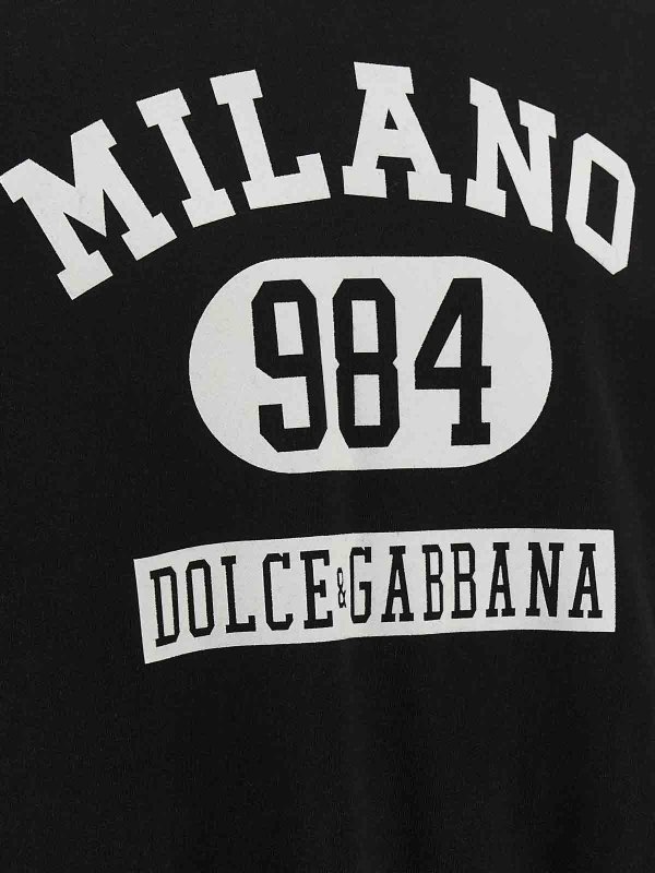 Flocked Print Hoodie shop online: DOLCE & GABBANA