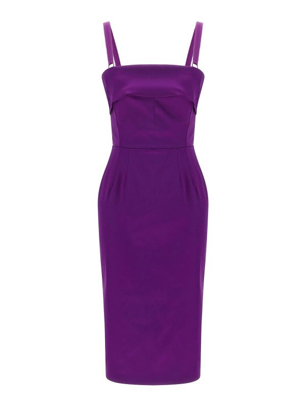 DOLCE & GABBANA: knee length dresses - Satin Dress