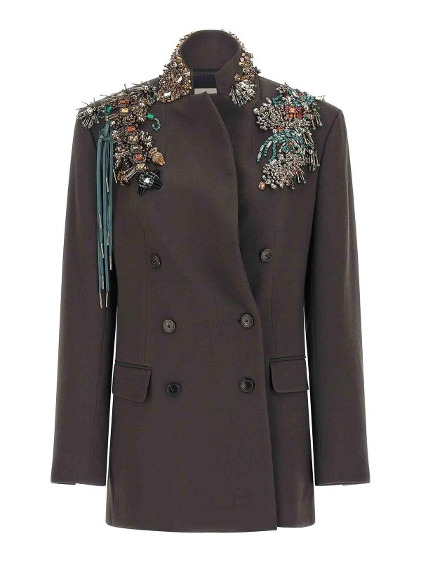 DRIES VAN NOTEN: Blazer - Blazer - Grau