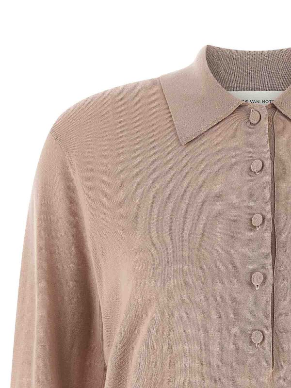 The Best Shops DRIES VAN NOTEN: ポロシャツ - ポロシャツ - ヌードカラー