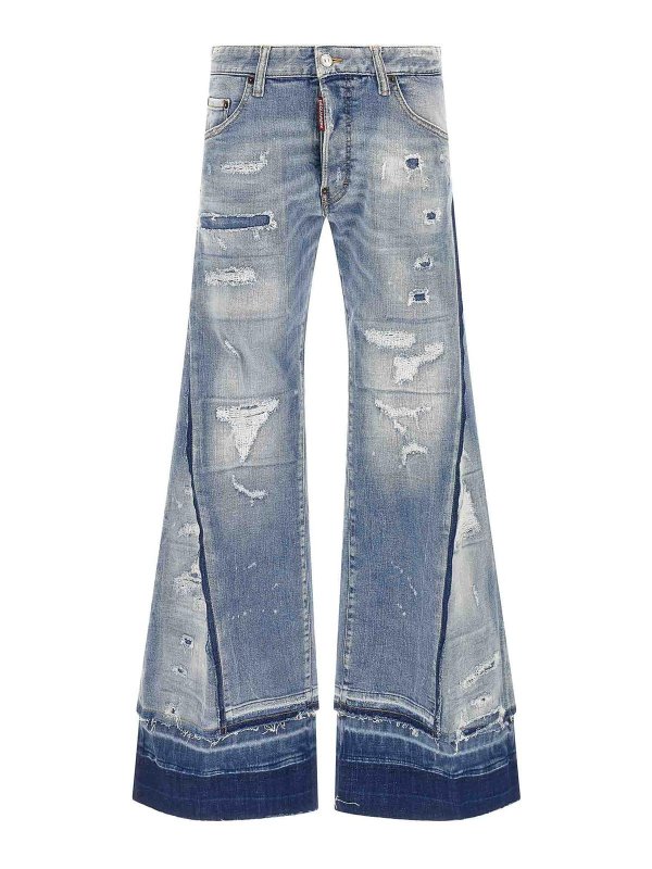 DSQUARED2: Jeans acampanados - Jeans Acampanados - Azul