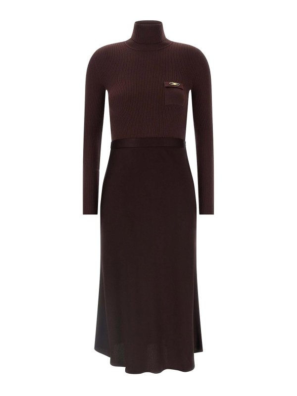 ELISABETTA FRANCHI: flared jeans - Turtleneck Dress