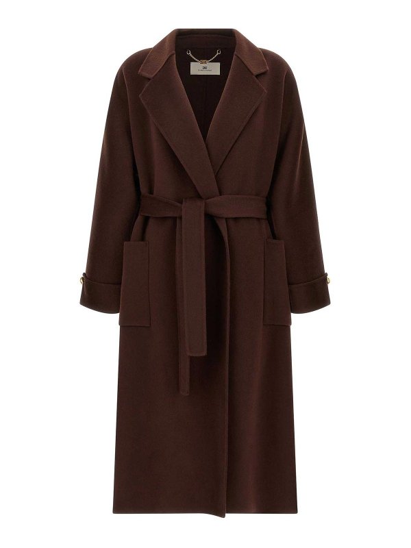 ELISABETTA FRANCHI: Trenchcoats - Trenchcoat - Braun
