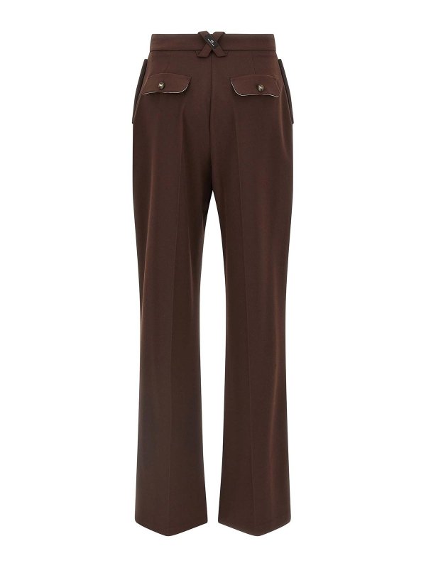 ELISABETTA FRANCHI: Pantalones casual online - Pantalón Casual - Marrón
