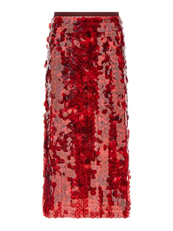 FABIANA FILIPPI: jeans a zampa - Gonna di paillettes