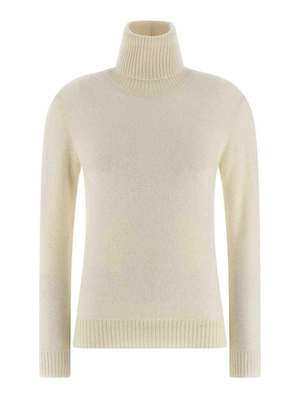 FABIANA FILIPPI: Strickpullover mit Rundhalsausschnitt - Rundhalspullover - Weiß