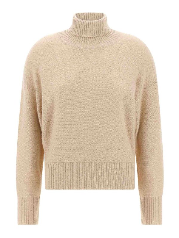 FABIANA FILIPPI: Strickpullover mit Rundhalsausschnitt - Rundhalspullover - Beige